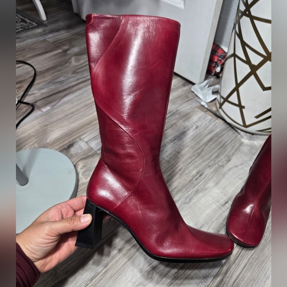 Giancarlo Paoli Mid Calf Boots Leather Rounded Toe Sz 36 Zip Up - Picture 5 of 16